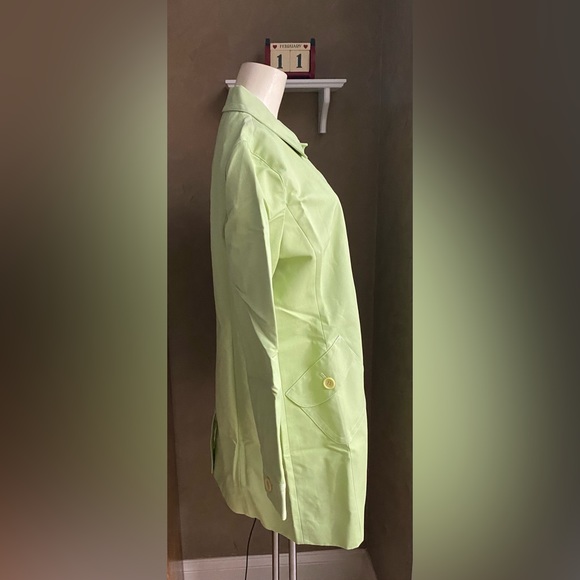 COPY - LOFT ANN TAYLOR Green Rain Spring Trench Coat Women’s Size L - Picture 14 of 14